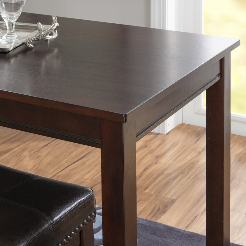 Bartonville Solid Wood Base Pub Table, 36" H x 47.25" L x 23.75" W, Brown