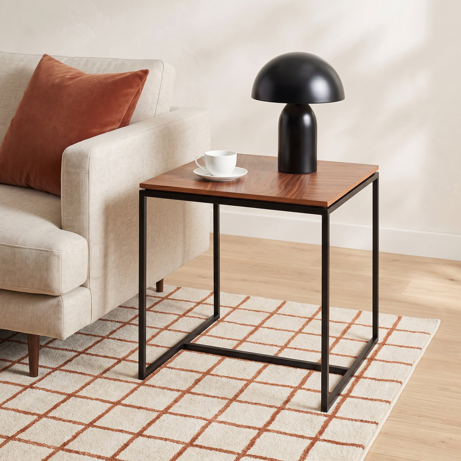 Tobias End Table, Walnut