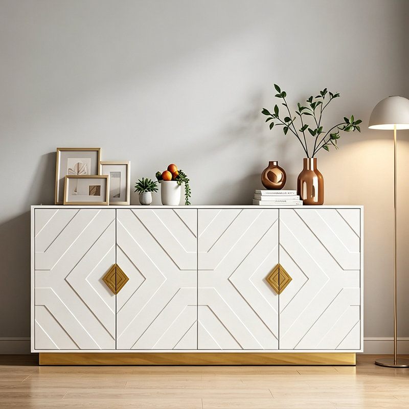 Armoire d'entrée italienne de luxe, Blanc