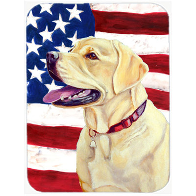 Planche à découper trinx American Flag USA avec Labrador Glass