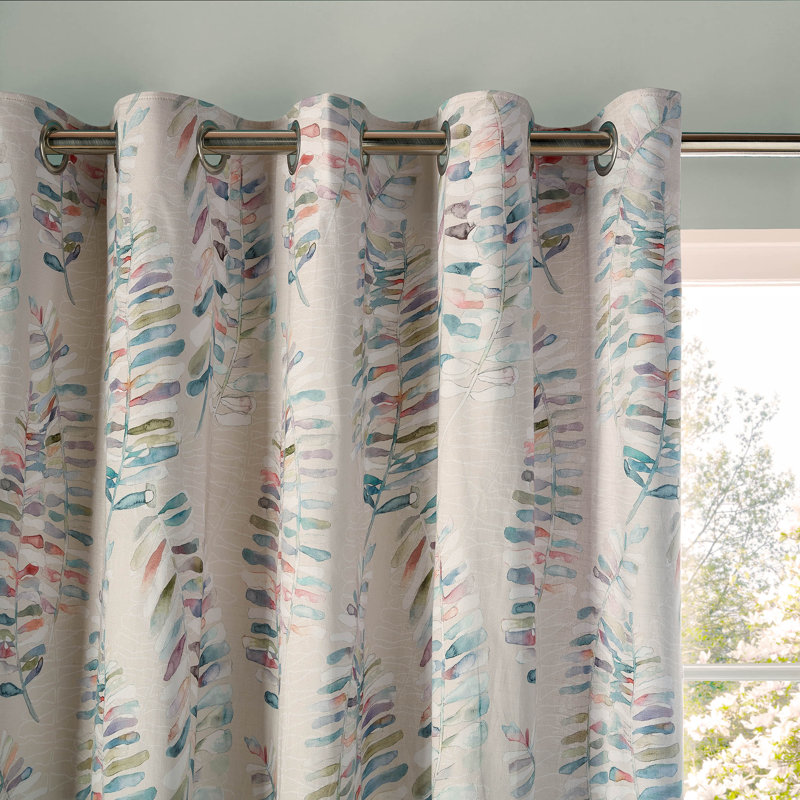 Cotton Blend Room Darkening Curtain Pair, 229 W x 183 D cm