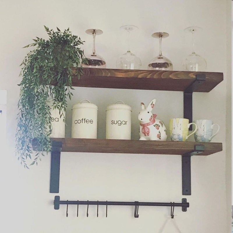 Zumbrota Pine Solid Wood Bracket Shelf