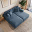 4-Piece Upholstered Corduroy Modular Sectional Sleeper Sofa Set With Armchairs & Removable Ottomans