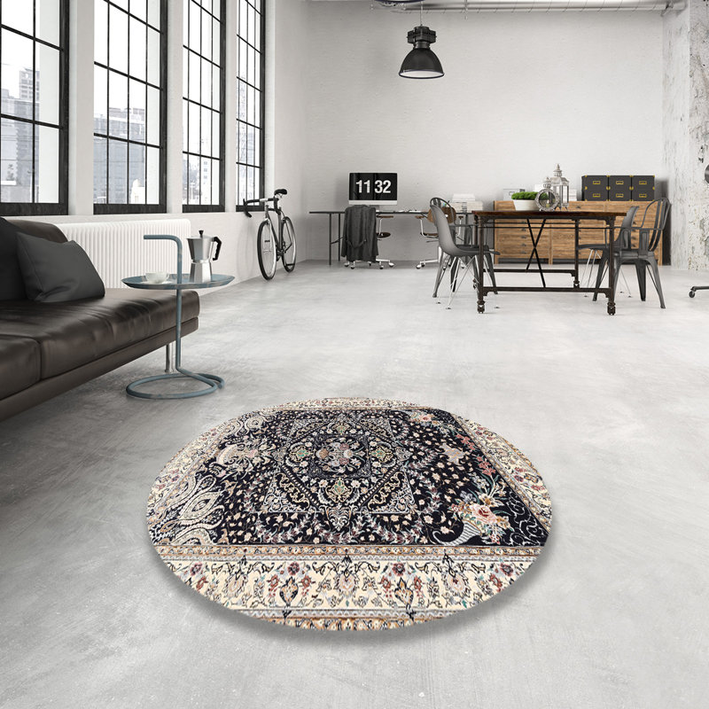 Shalton Oriental Indoor Rug, Round 5'