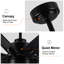 72 in.integarted led large black double finish ceiling fan with remote control