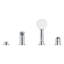 Eurosmart 4-Hole Roman Tub Faucet with Hand Shower-691505314