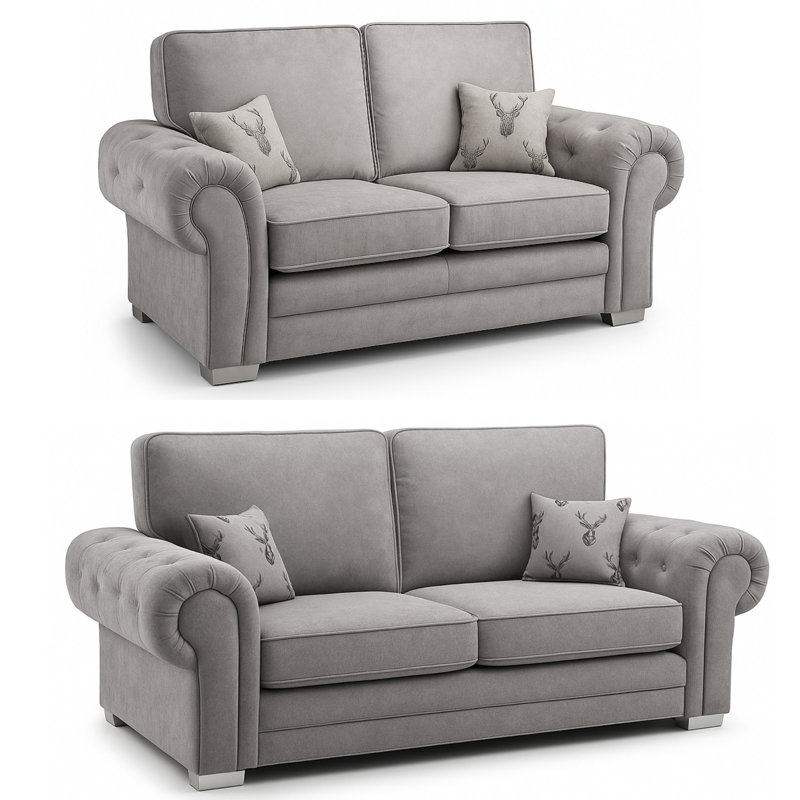 Verona 3 & 2 Seater High Back Sofa Set Perfect Comfort and Style for Your Living Room, Grey