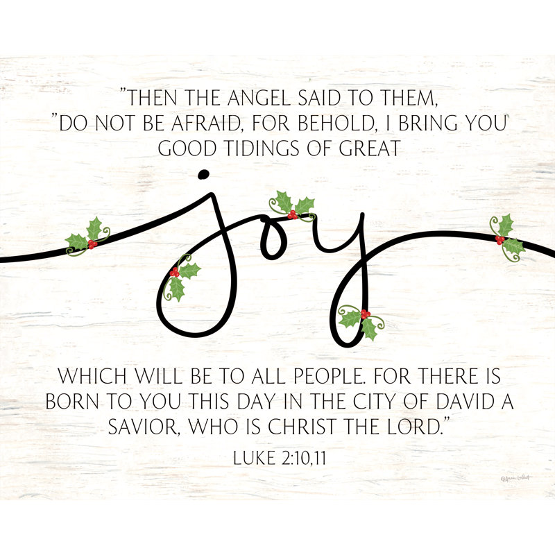 Joy Luke 2: 10,11 par Annie Lapoint, Silver Floater Framed Canvas Print without Mat, H 24 po x l 32 po