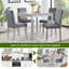 Ensemble de table de salle à manger en bois 5 pièces, ensemble de table de cuisine avec table carrée et 4 chaises rembourrées, table de salle à manger en bois avec décoration en cristal et ensemble de chaises pour la cuisine, la salle à manger-342773001-358406839-368810005