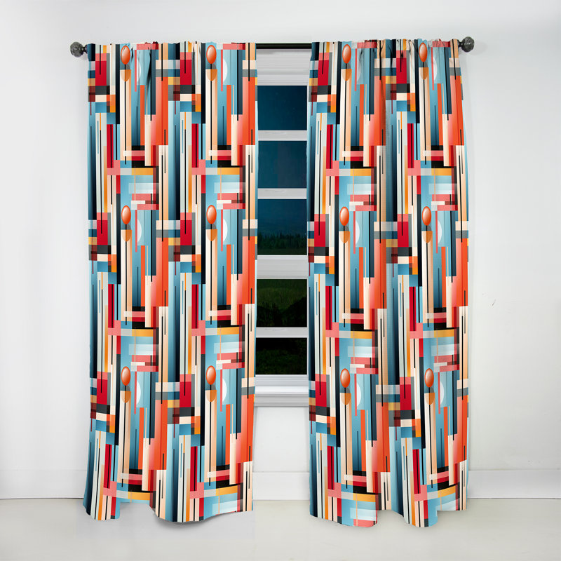 Motif rayé Urban Chic - Rideau à rayures - Rideau à rayures obscurcissant - 1 panneau, L 52 po x L 84 po