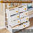 Twin Size Metal Loft Bed for Kids with L-Shaped Desk, 7 Storage Drawers, RGB LED Lights & Charging Station, 13.11" Full-Length Safety Guardrail, Ladder, No Box Spring Needed , White-927317986-936655608