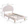 Twin Size Bed Frames With Cimahi Adjustable Teddy Fleece Headboard, Upholstered Platform Bed W/Slats Support