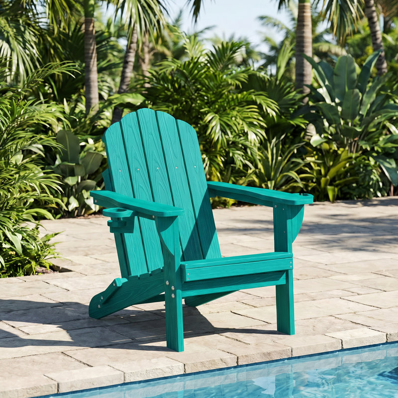 Chaise pliante résistante aux intempéries Dirji, Sarcelle
