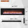 60" Electric Fireplace, Recessed & Wall Mounted Electric Heater - Crystal Stone & Log