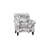 1Pc Chair Letter Pattern  Medium Density Foam Wooden Legs Transitional Primary Living Room Furniture