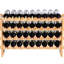 4 présentoirs en bois pour 36 bouteilles de vin, idéaux amateurs de vin, et - 36 collectionneurs modulaires empilables faits pour les amateurs de support, peut contenir du champagne standard de 750 ml, avec des panneaux latéraux améliorés