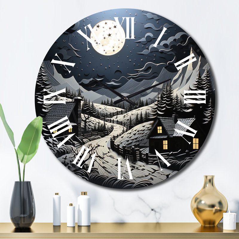 Horloge murale en métal, Grand