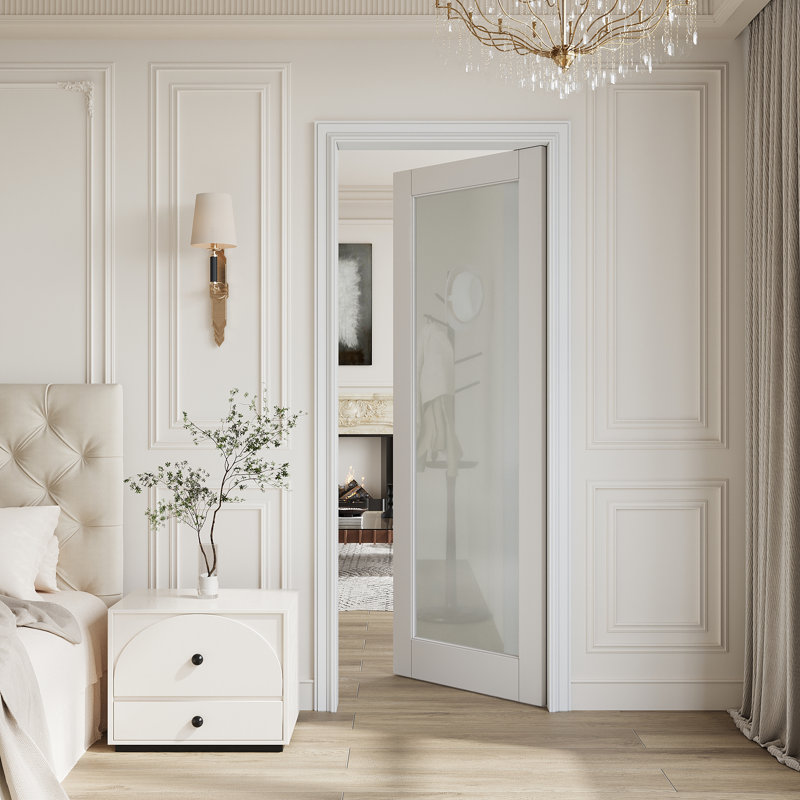 Porte intérieure en verre trempé 1-Lite, 80 po x 36 po