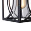 1 suspension DEL extérieure à 1 lumière, verre transparent noir brossé, culot E26, pour endroits humides (lot de 1)