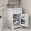Lavabo de salle de bain de 20 pouces avec lavabo, armoire de salle de bain avec portes à fermeture douce, tablettes de rangement et tablettes réglables-2070790308