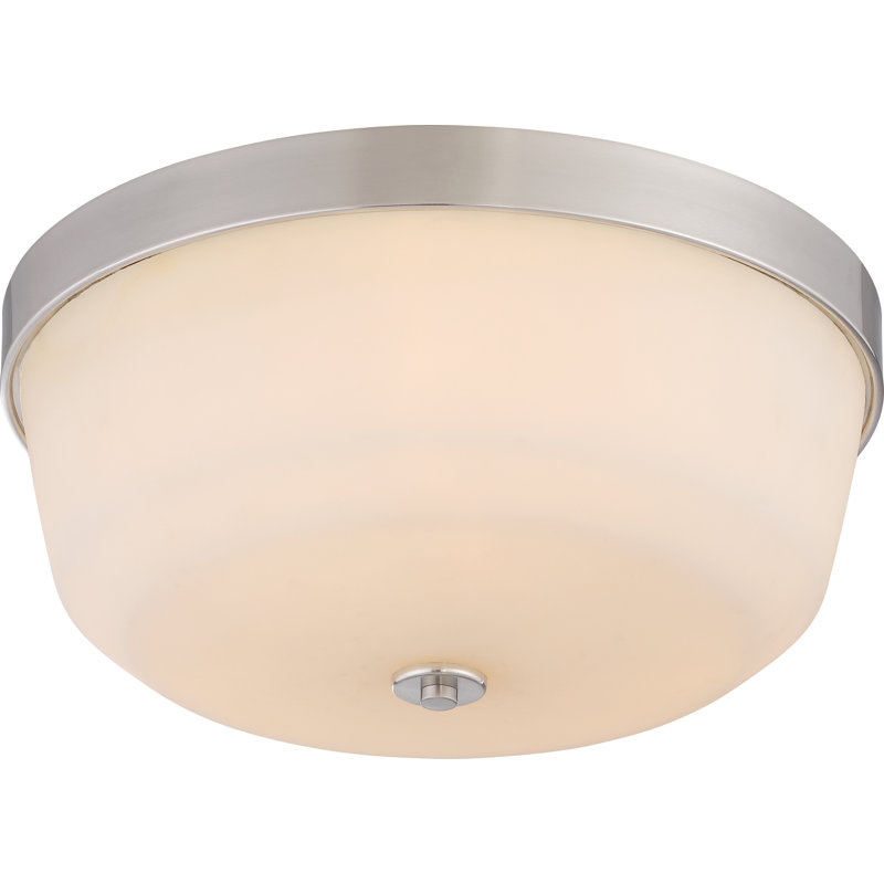 Alejandre Glass Flush Mount, Brushed Nickel