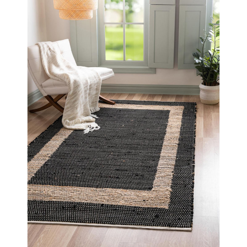 Tapis tressé couleur ciel nocturne, Rectangle de 5 pi x 8 pi
