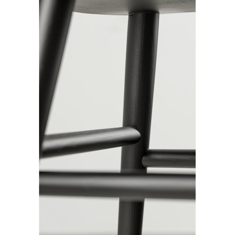 Anvil Chair With Back, Matte Black, Bar Stool (31” Seat Height)