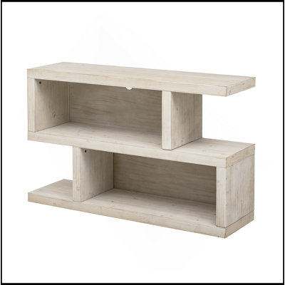 Console étroite avec conception symétrique, table de hall d'entrée rétro avec tablette ouverte à 2 niveaux, table de canapé pour l'entrée, le couloir et le salon (naturel)