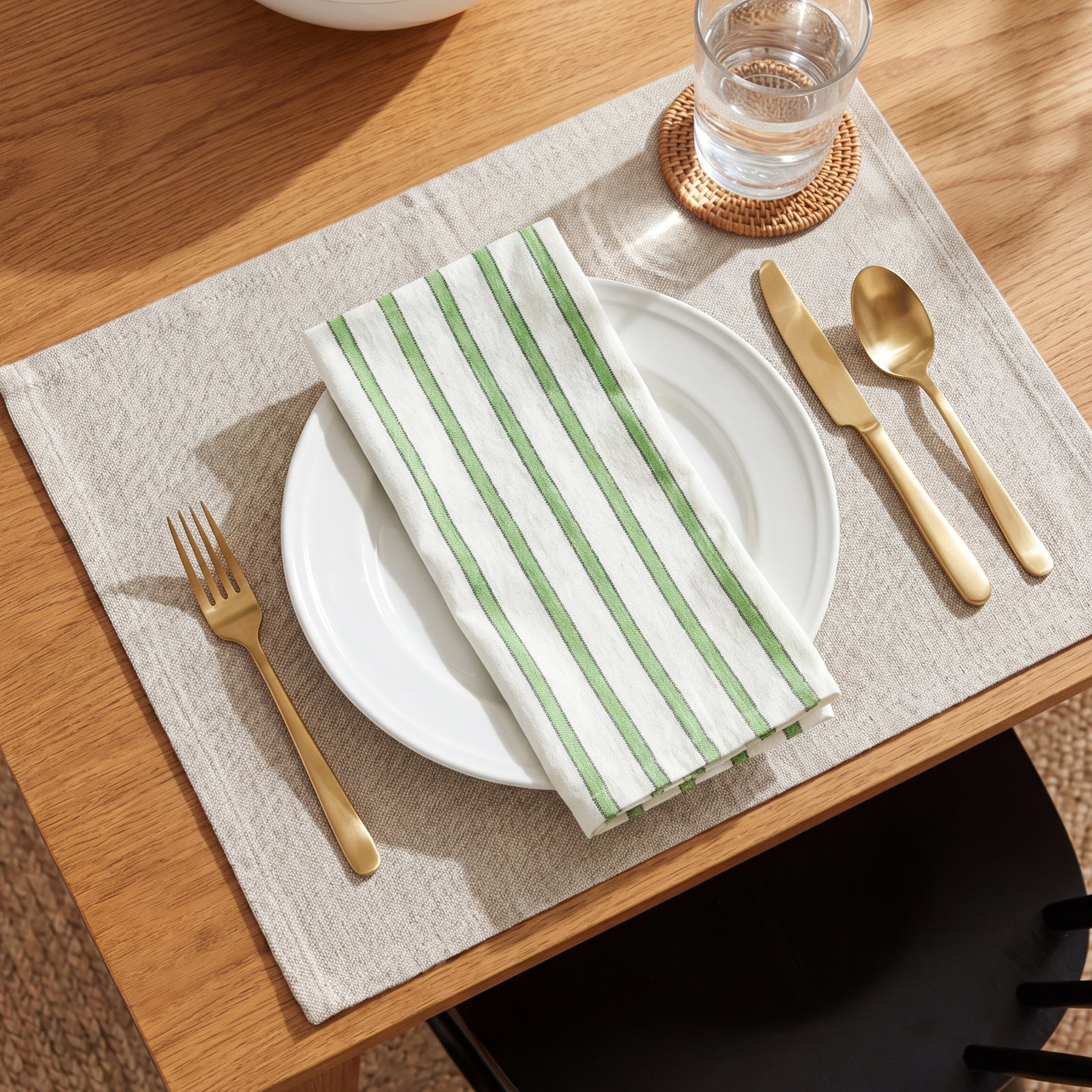 Enora Reversible Cotton Napkin, Lime