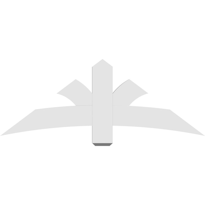 Support pour pignon Davenport, H 22,5 po x l 60 po (pas: 9/12), P 2 po x F 6 po, PVC
