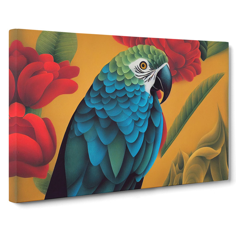 Adorable Parrot - Wrapped Canvas, 35cm H x 50cm W x 3cm D