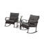 Ensemble de meubles de patio 3 pièces, ensemble bistro à bascule, chaises berçantes d'extérieur avec table basse-1951360666