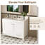 Meuble-lavabo moderne de 43 po avec plateau en marbre artificiel, rangement multifonctionnel et structure solide durable