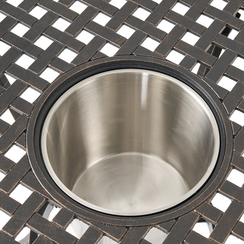Bistro en cuivre coulé avec cuve à glace en aluminium