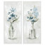 Élégant bocaux de fleurs lilas indigo à l'aquarelle douce et légèreCarol Robinson