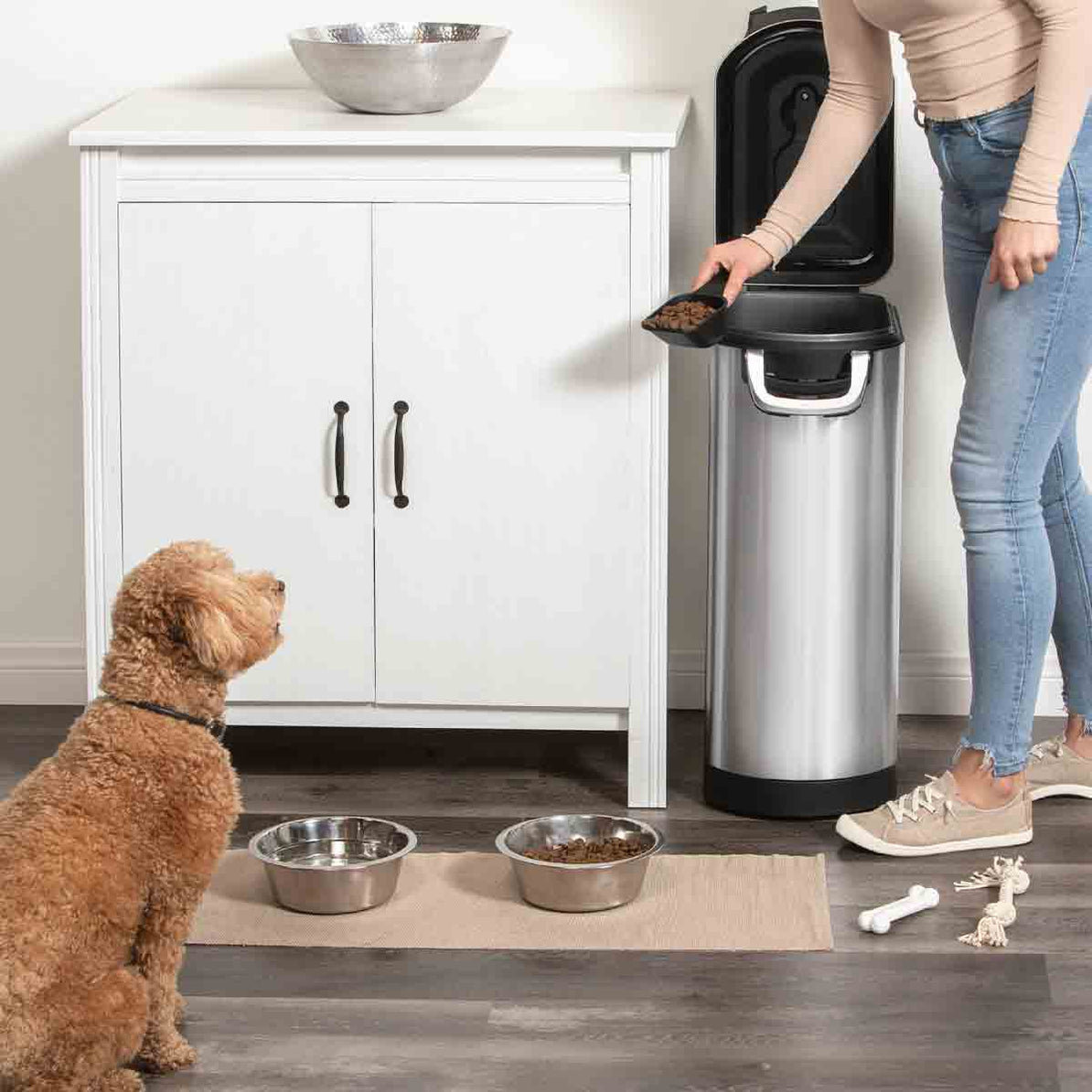 simplehuman Pet Food Container, Extra Large, White