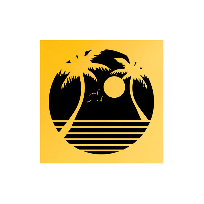 Nautical & Beach Non-Wall Damaging Wall Decal, Black