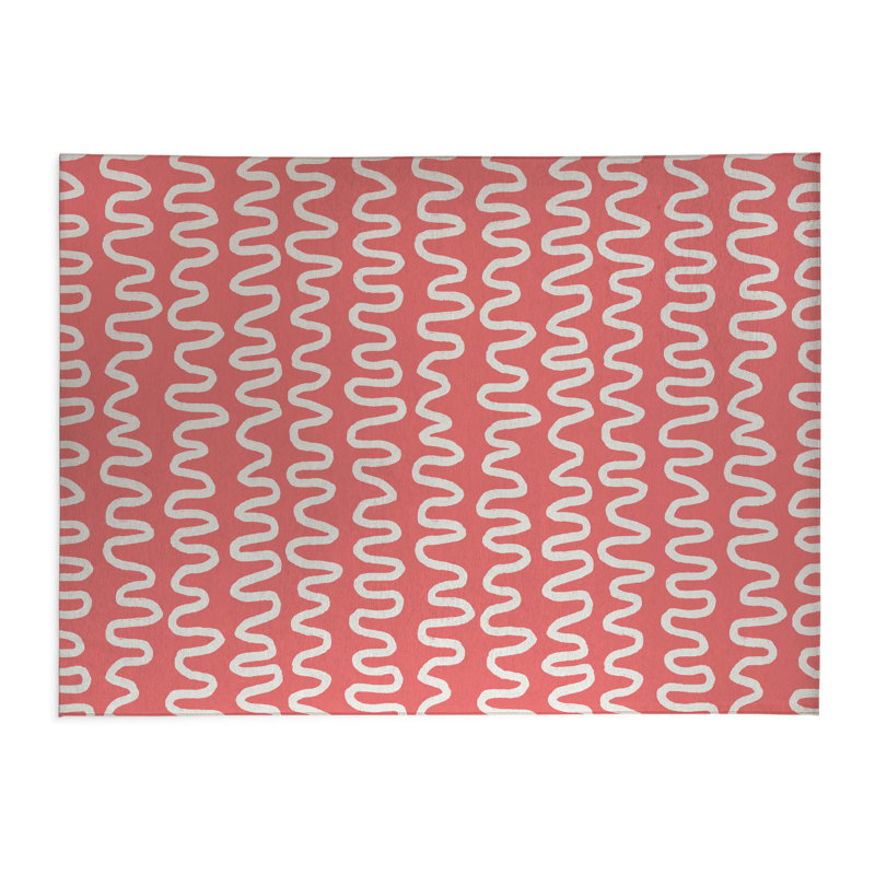 Tapis de cuisine Wiggle, Vieux rose, Rectangulaire 2 pi x 3 pi