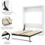 Grand lit escamotable en bois blanc Pembrely Row - Assemblage facile