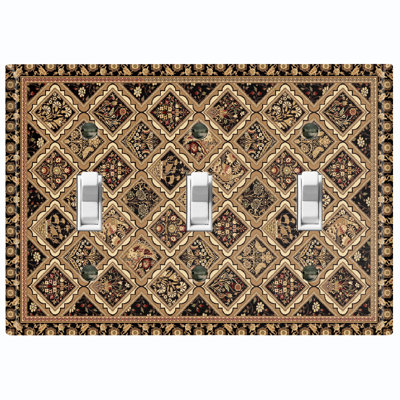 Nature Themed 3 - Gang Toggle Light Switch Standard Wall Plate