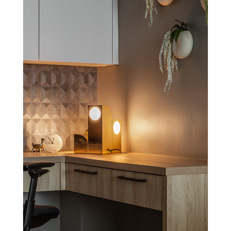 Gypsum 9-In LED Table Lamp, Polished Brass