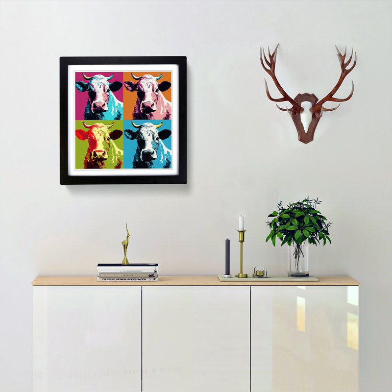 Single Picture Frame Print on Wood, Black
