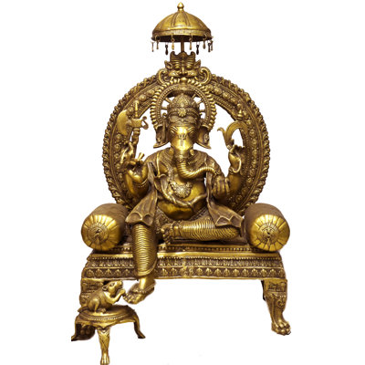 Grande taille Haridra Ganapati: l'image majestueuse du dieu Ganesha