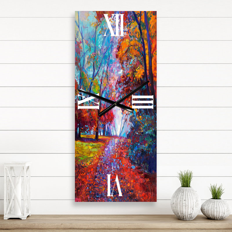 Petite horloge murale paysage d'automne, Petit