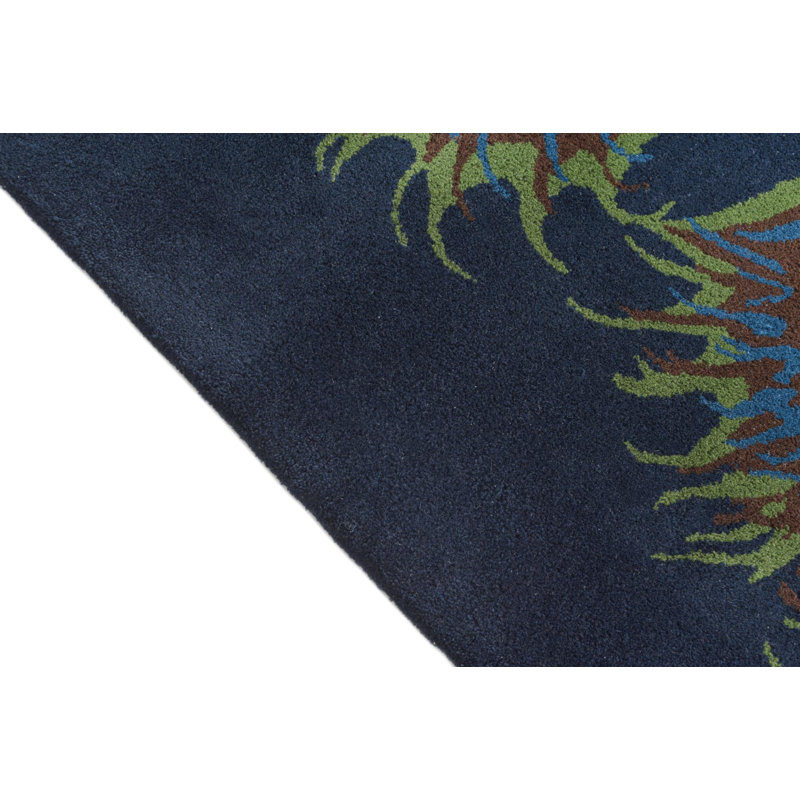 Tapis carré bleu marine Parris