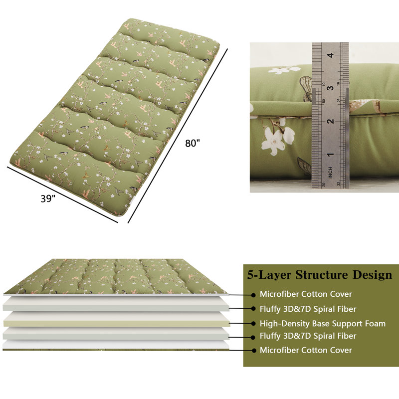 Matelas de futon japonais imprimé, lit de repos au sol, tapis de sol Tatami pour le camping, chambre d'amis, Lit simple