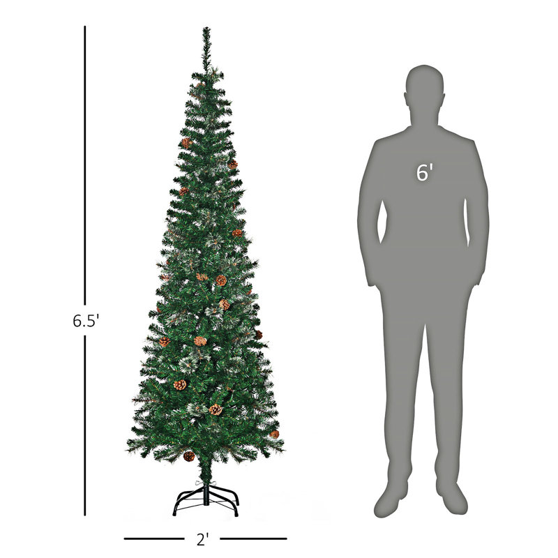 Arbre de Noël artificiel au crayon, 6'5"