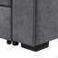 Canapé-lit modulaire réversible en tissu tissé gris 95 po avec porte-gobelet de rangement