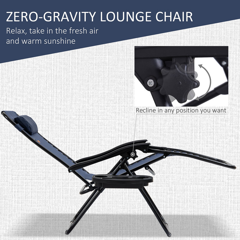 Zero Gravity Chair Set With Side Table