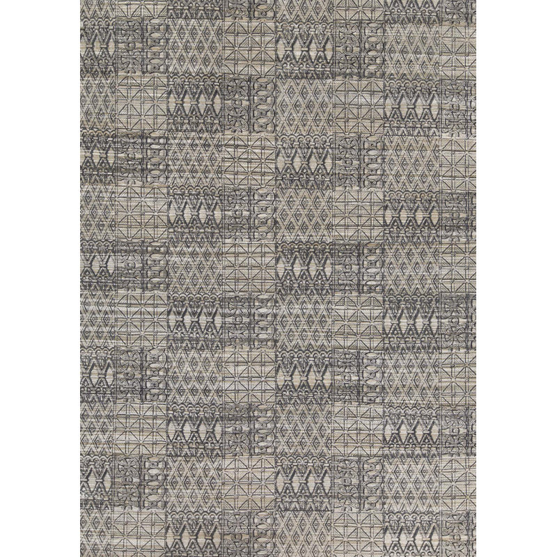 Tapis gris de haute qualité noué à la main